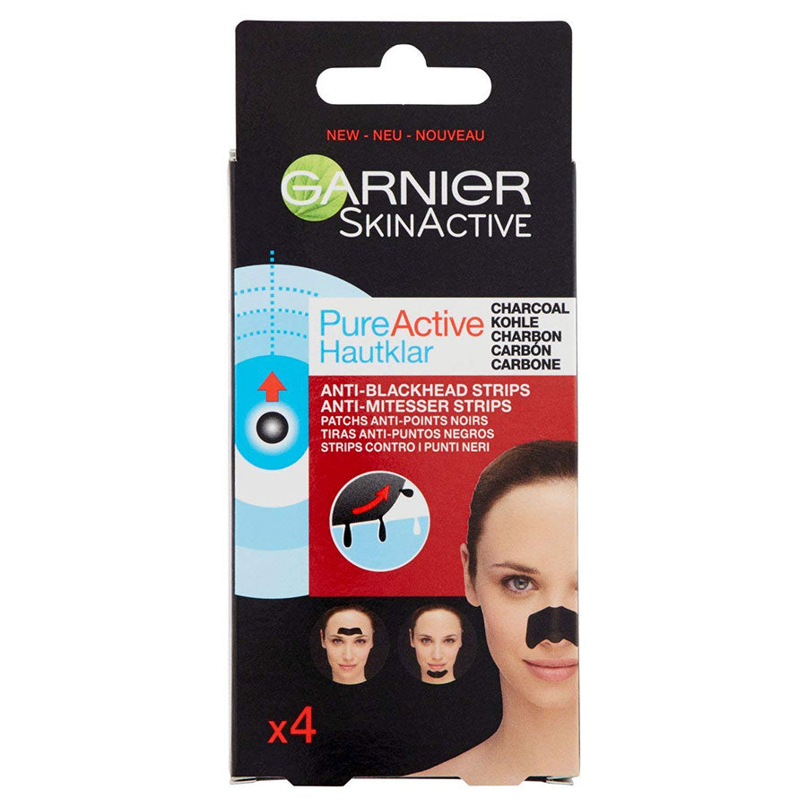 GARNIER SKIN ACTIVE PURE ACTIVE ANTI BLACKHEAD STRIPS 4 PEZZI