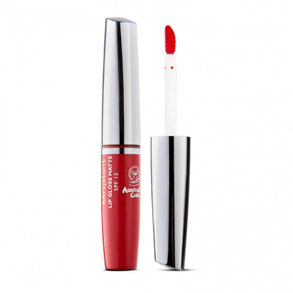 AUSTRALIAN GOLD RAYSISTANT LIP GLOSS MATTE SPF 15 MATTE RED