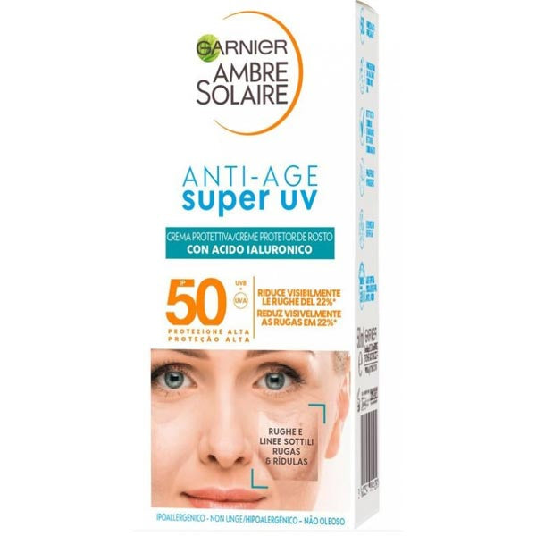 GARNIER AMBRE SOLAIRE CREMA VISO SUPER UV A/ETA F50