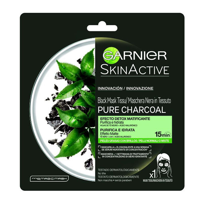 GARNIER SKIN ACTIVE MASCHERA BLACK MASK PURE CHARCOAL 28 G
